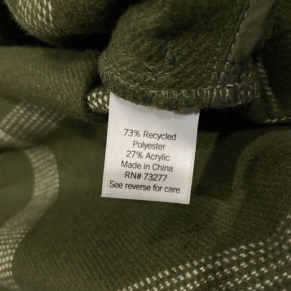 Sonoma Heavyweight Brushed Flannel Shacket Olive Green Plaid Size 2XL women’s - Picture 13 of 14